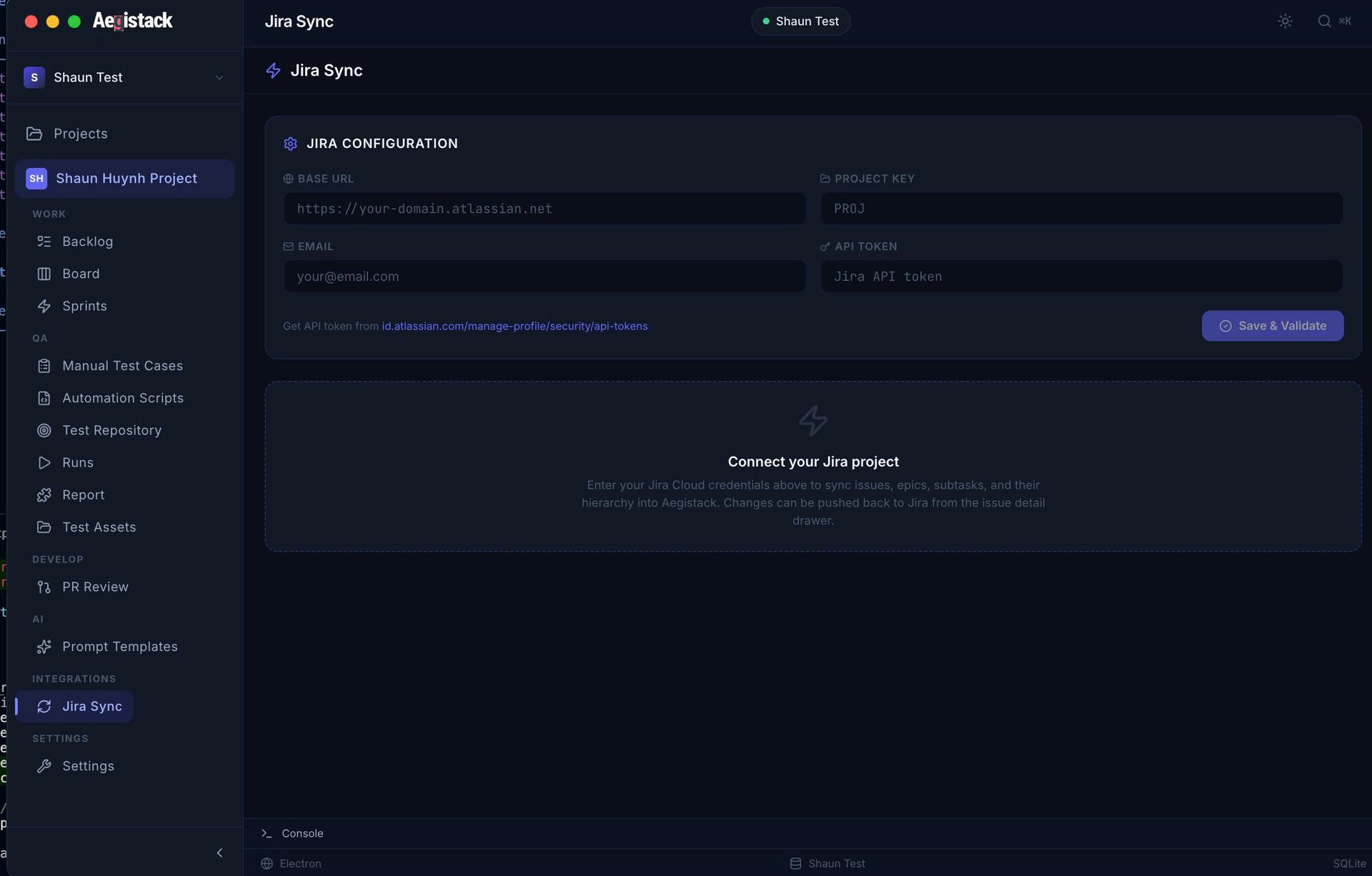 Jira Sync — Bidirectional Jira integration with project configuration and issue sync